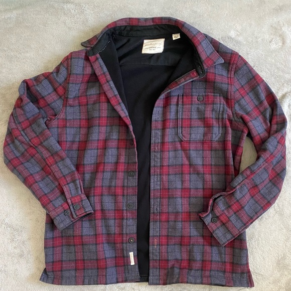 Weatherproof Other - Plaid Shirt Jacket in Red and Gray